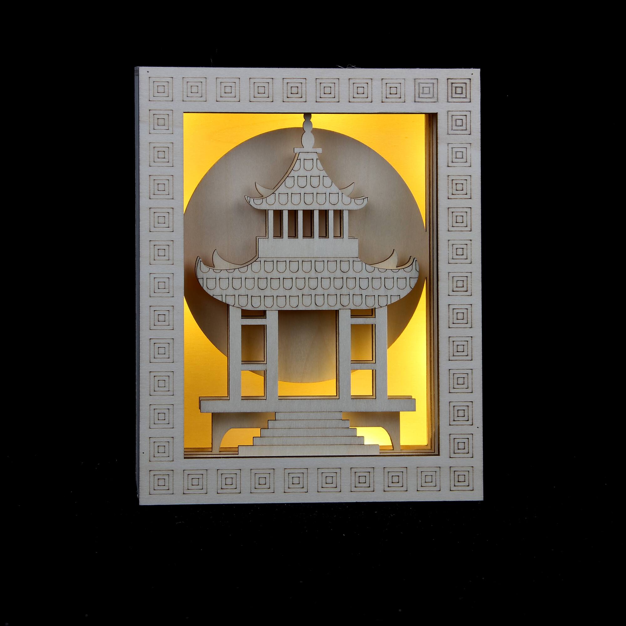 Jonathan Adler x Michaels 8.75" Pagoda DIY LED Shadow Box Décor
